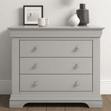 Wooden Chest Of 3 Drawers - Bordeaux