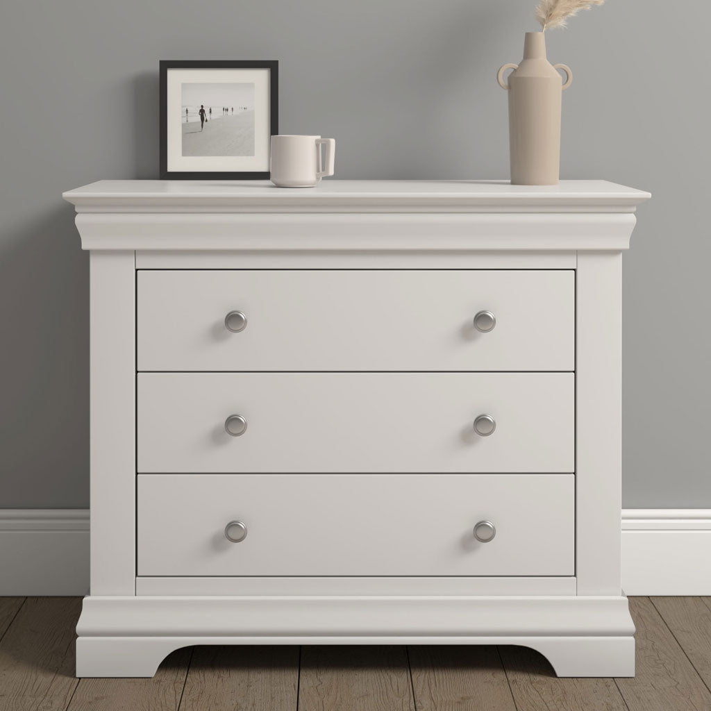 Wooden Chest Of 3 Drawers - Bordeaux