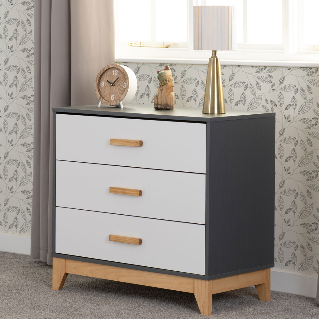 Wooden Chest Of 3 Drawers - Cleveland