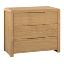 Wooden Chest Of 3 Drawers - Curve