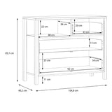 Wooden Chest Of 3 Drawers - High Rock