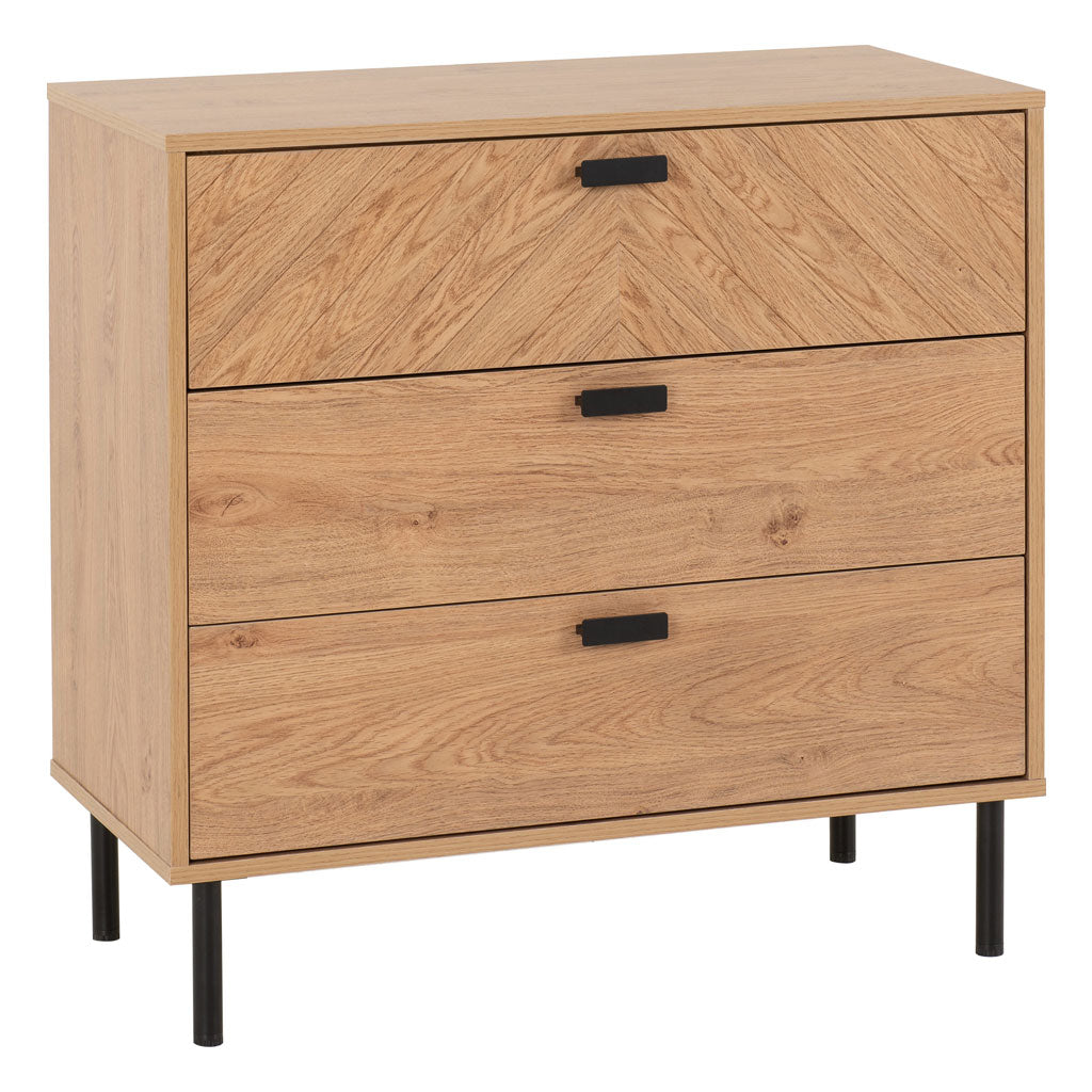 Wooden Chest Of 3 Drawers - Leon