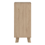 Wooden Chest Of 3 Drawers With White Fronts - Ikast