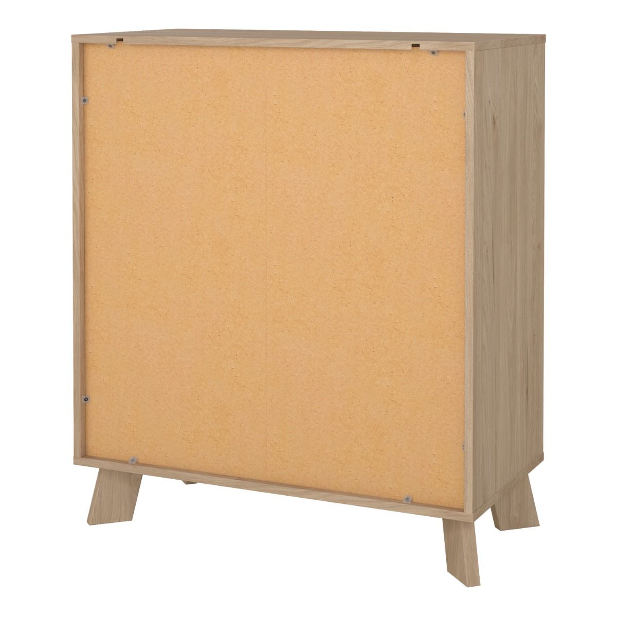 Wooden Chest Of 3 Drawers With White Fronts - Ikast
