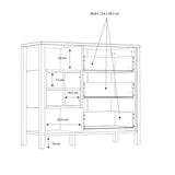 Wooden Chest Of 3 Drawers With Wine Rack - High Rock