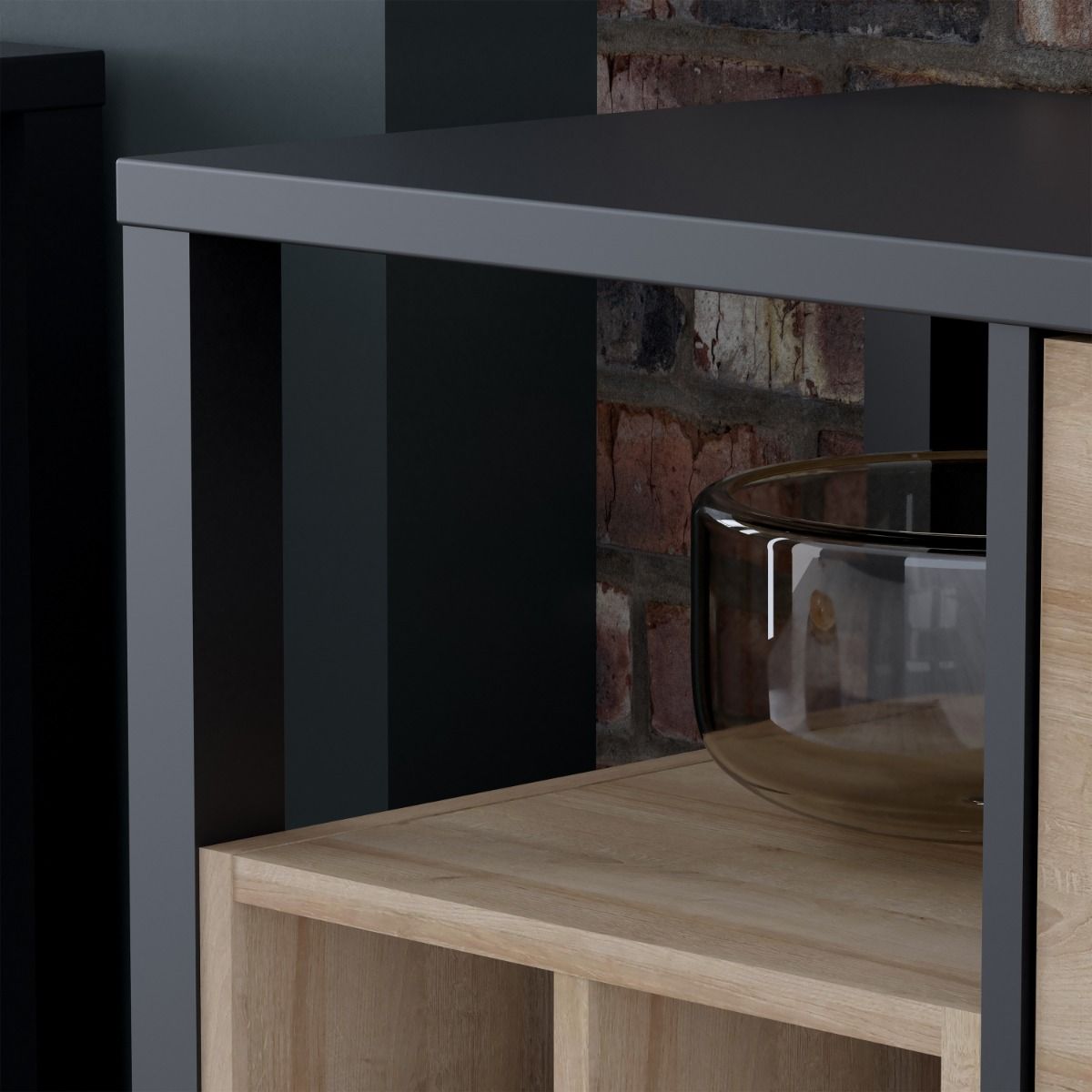 Wooden Chest Of 3 Drawers With Wine Rack - High Rock