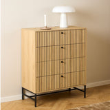 Wooden Chest Of 4 Drawers - Albany