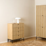 Wooden Chest Of 4 Drawers - Albany