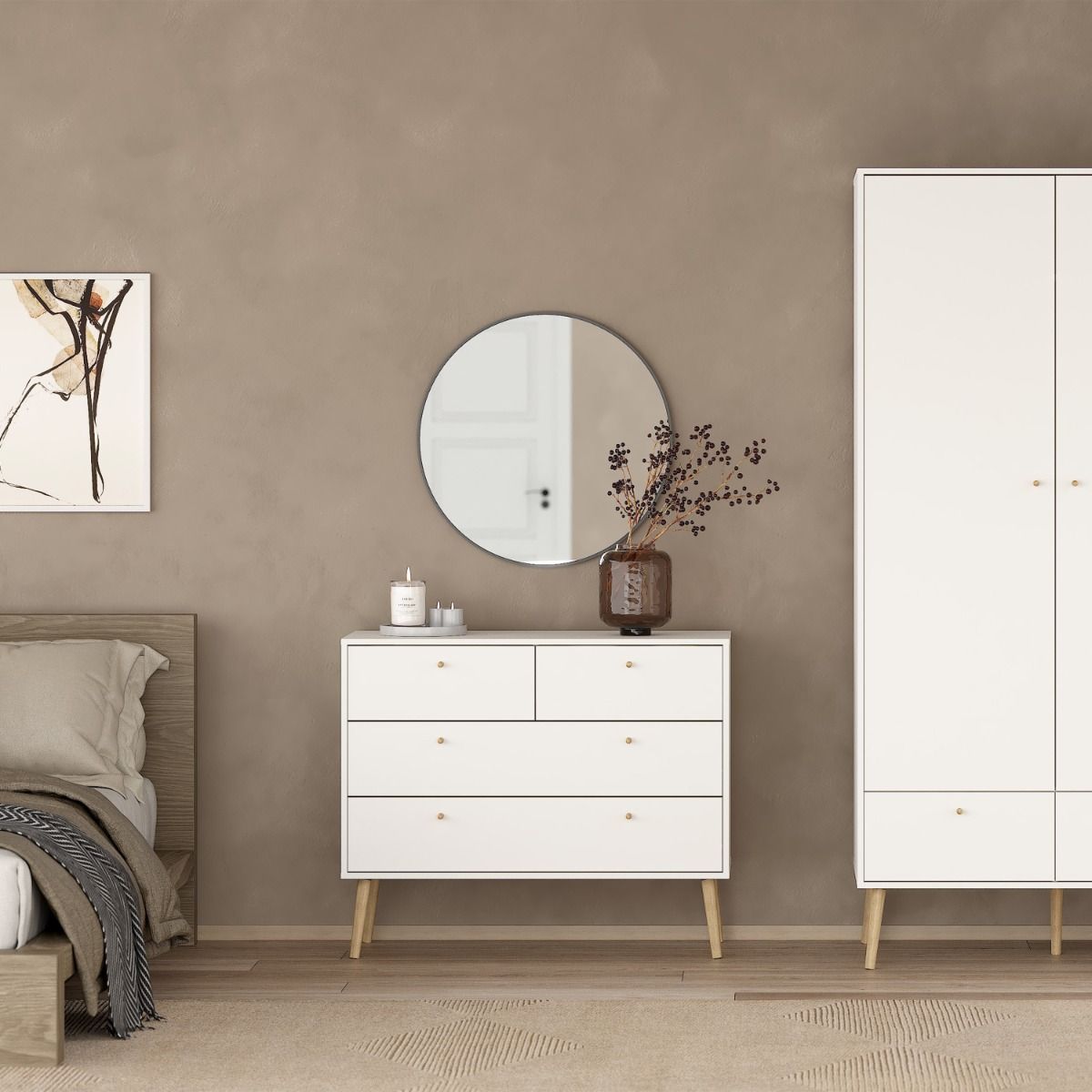 Wooden Chest Of 4 Drawers - Cumbria