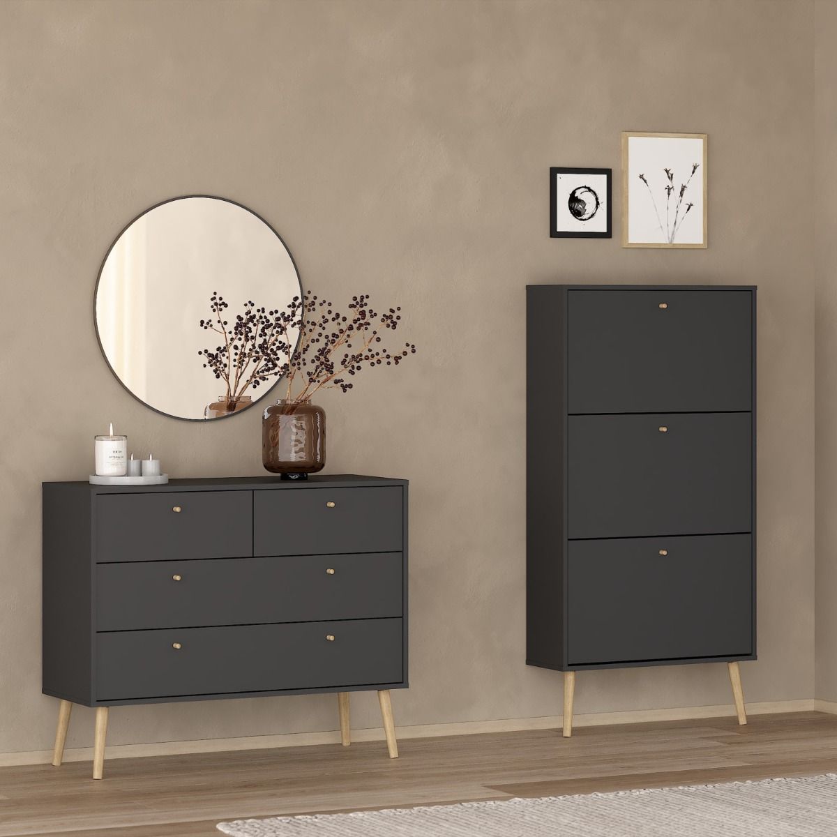 Wooden Chest Of 4 Drawers - Cumbria