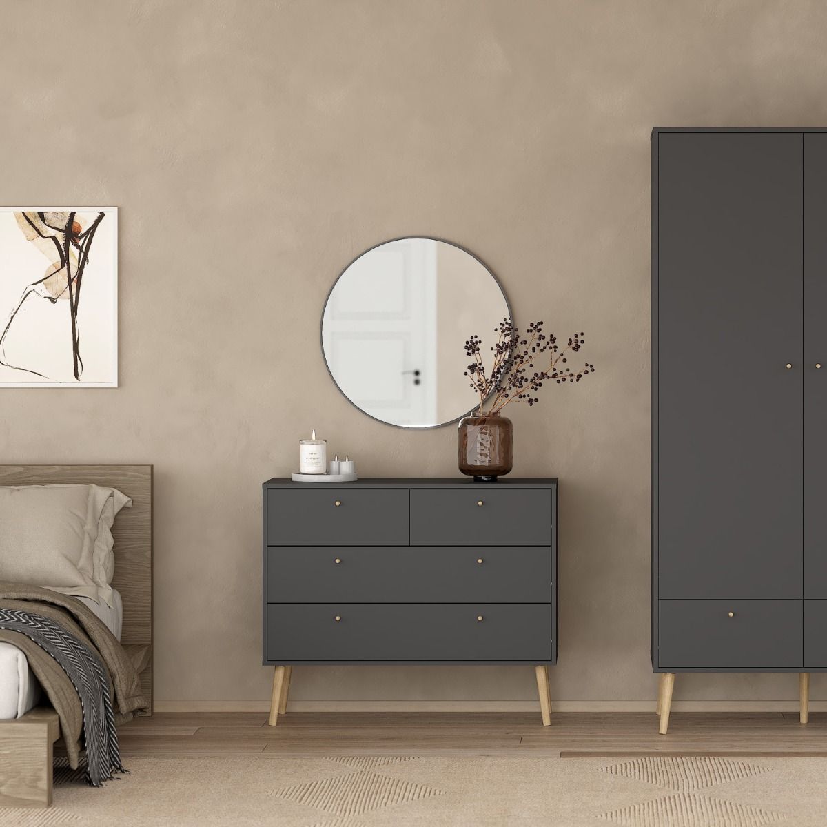 Wooden Chest Of 4 Drawers - Cumbria
