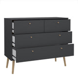 Wooden Chest Of 4 Drawers - Cumbria