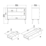 Wooden Chest Of 4 Drawers - Cumbria