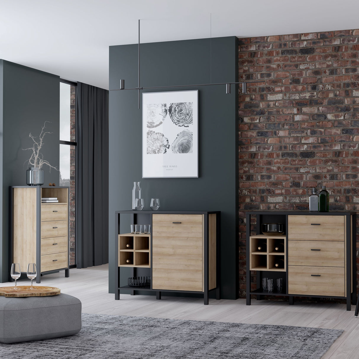 Wooden Chest Of 4 Drawers Tall - High Rock