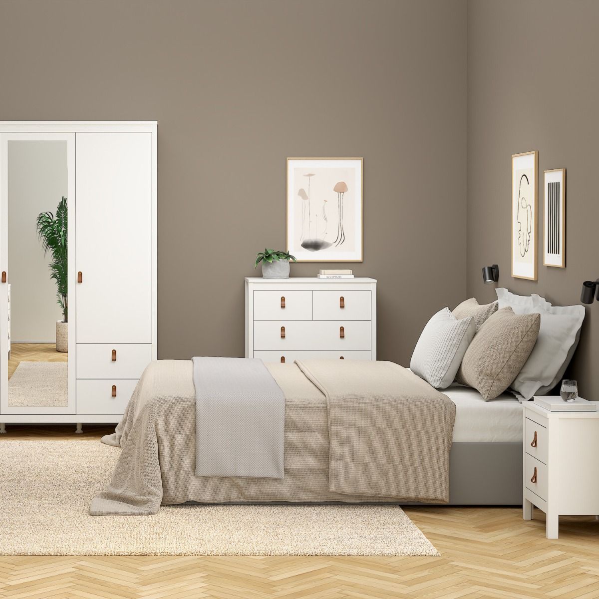 Wooden Chest Of 5 Drawers - Barcelona