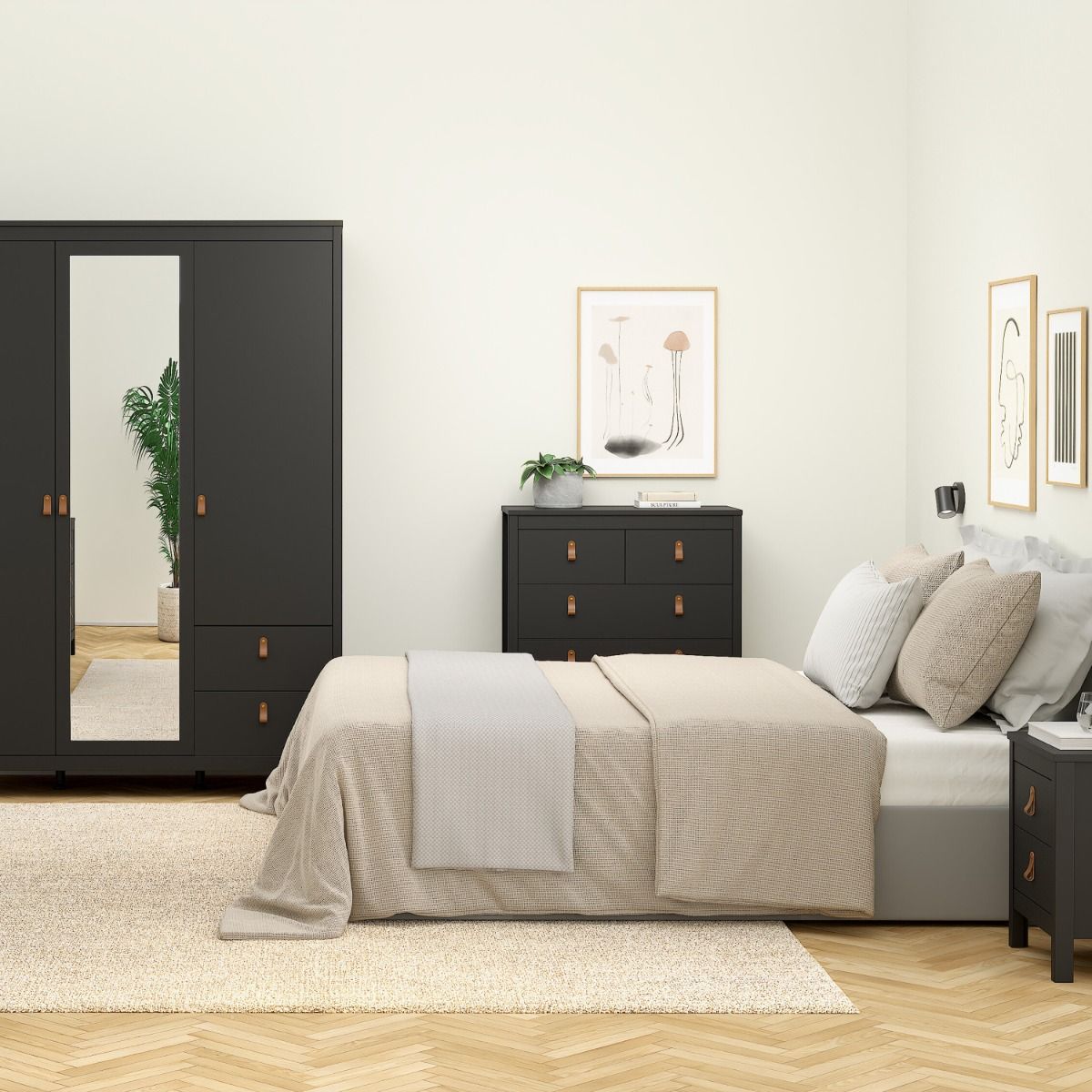 Wooden Chest Of 5 Drawers - Barcelona