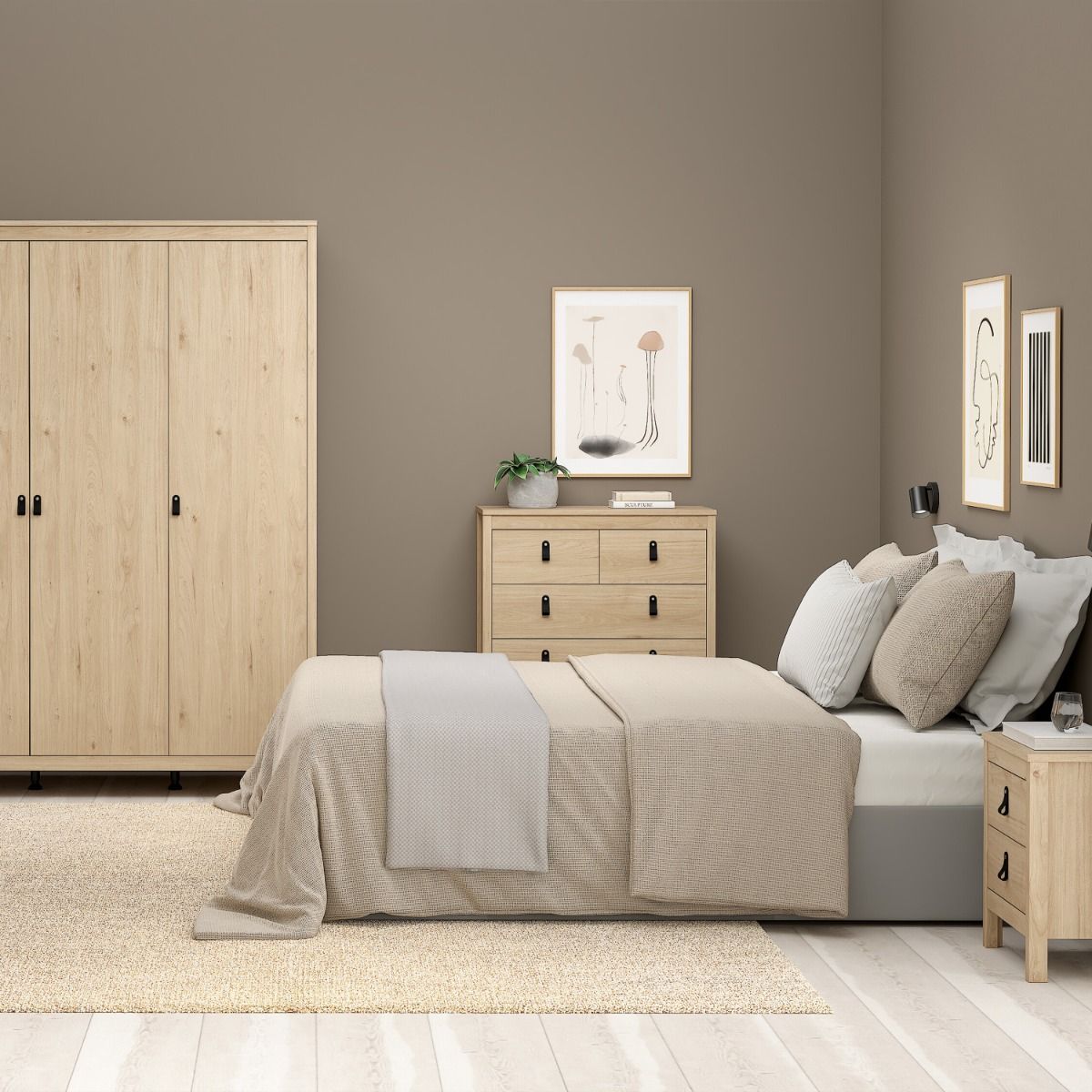 Wooden Chest Of 5 Drawers - Barcelona