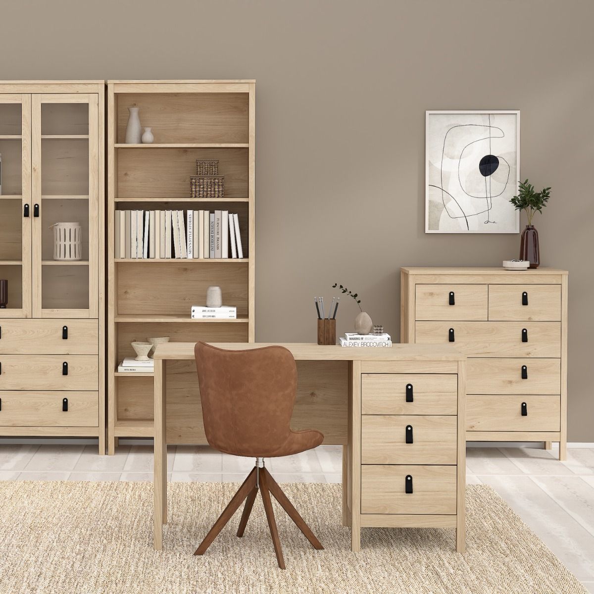 Wooden Chest Of 5 Drawers - Barcelona