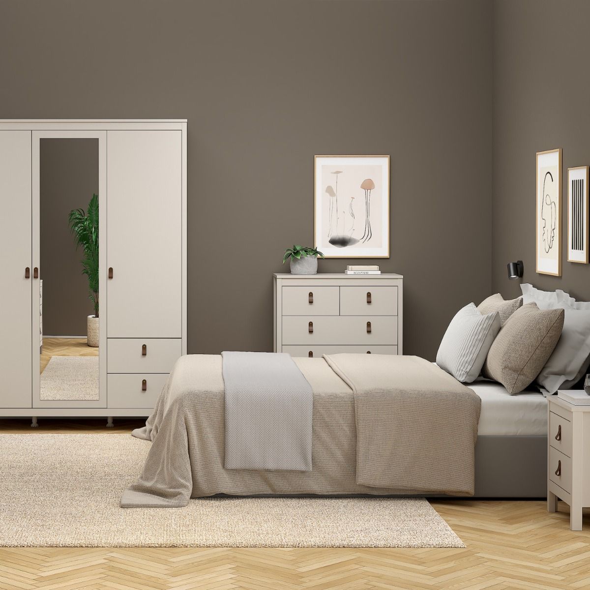 Wooden Chest Of 5 Drawers - Barcelona