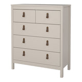 Wooden Chest Of 5 Drawers - Barcelona