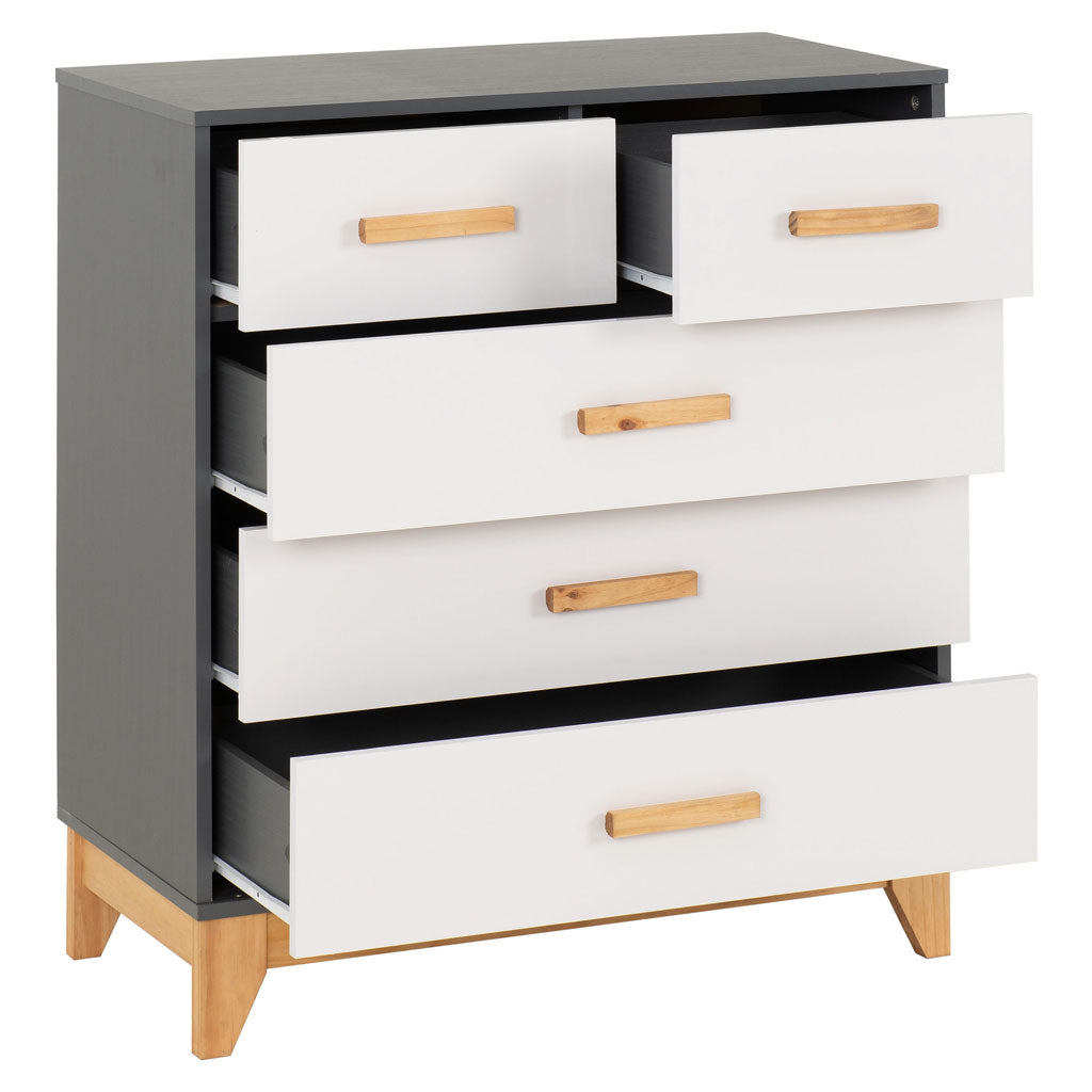 Wooden Chest Of 5 Drawers - Cleveland