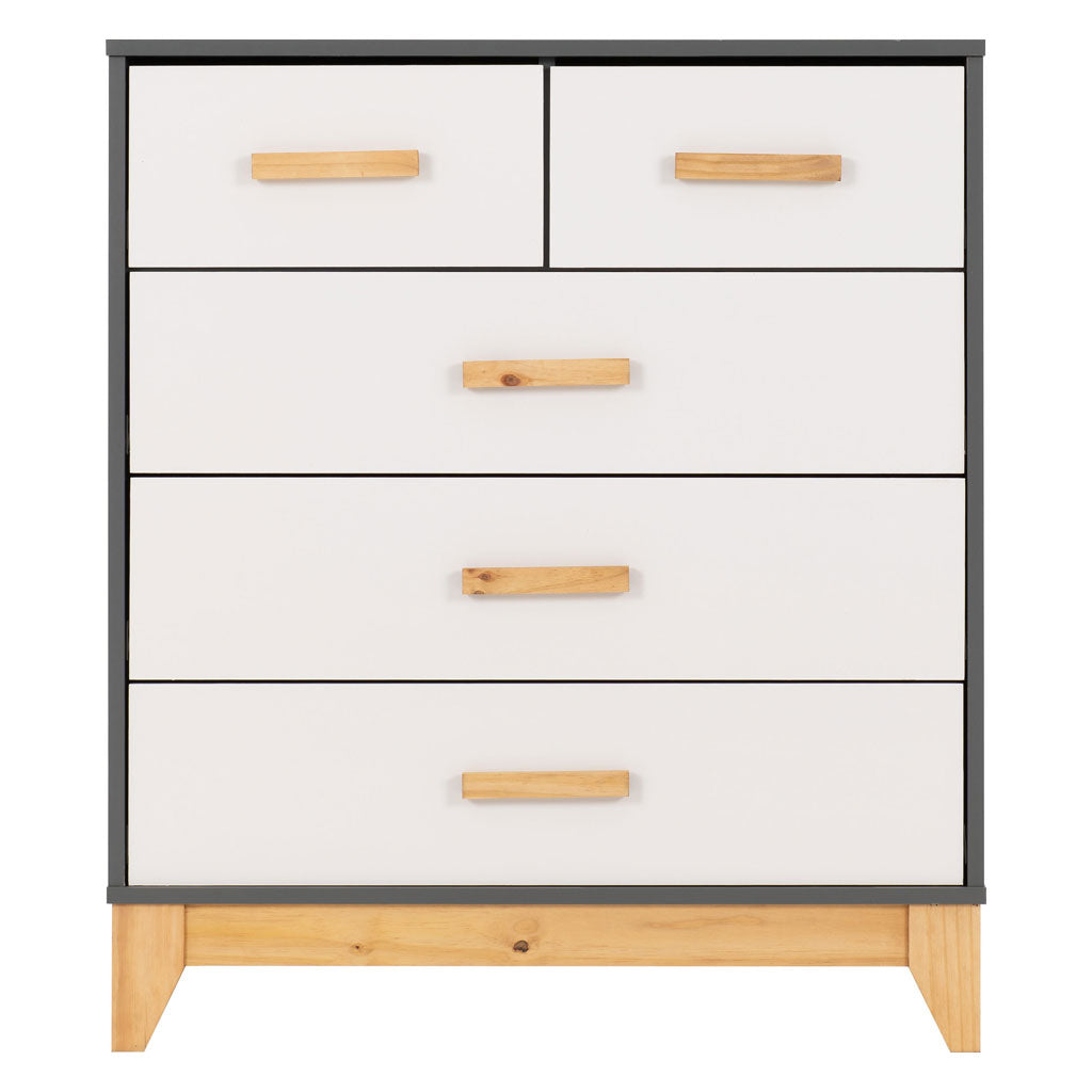 Wooden Chest Of 5 Drawers - Cleveland