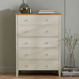 Wooden Chest Of 5 Drawers - Coxmoor