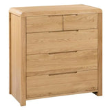 Wooden Chest Of 5 Drawers - Curve