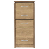 Wooden Chest Of 5 Drawers Narrow - Charles