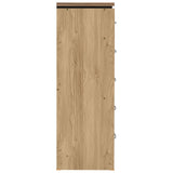 Wooden Chest Of 5 Drawers Narrow - Charles