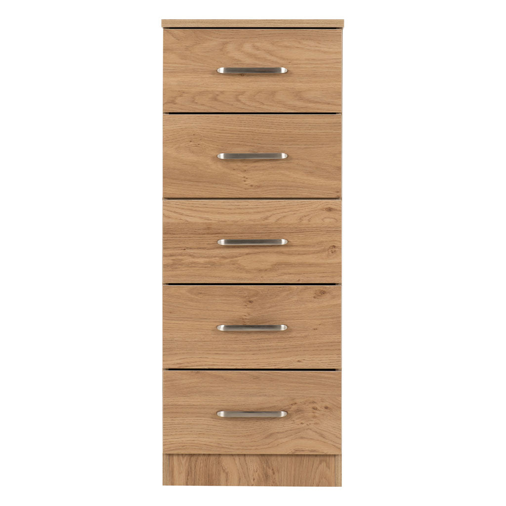 Wooden Chest Of 5 Drawers Narrow - Dakota