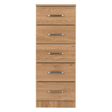 Wooden Chest Of 5 Drawers Narrow - Dakota