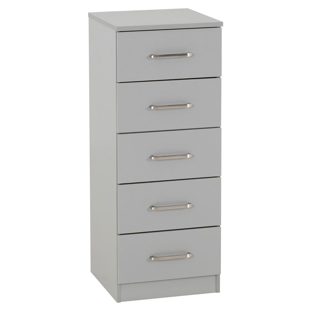 Wooden Chest Of 5 Drawers Narrow - Dakota