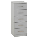 Wooden Chest Of 5 Drawers Narrow - Dakota