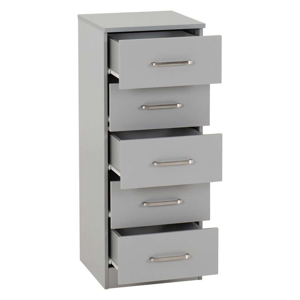 Wooden Chest Of 5 Drawers Narrow - Dakota