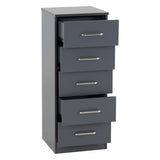 Wooden Chest Of 5 Drawers Narrow - Dakota