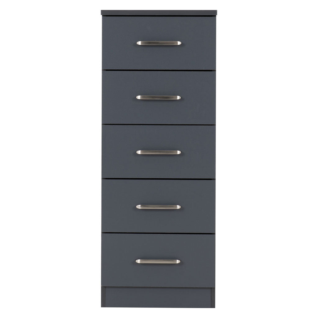 Wooden Chest Of 5 Drawers Narrow - Dakota