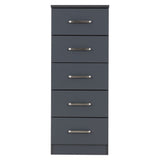 Wooden Chest Of 5 Drawers Narrow - Dakota