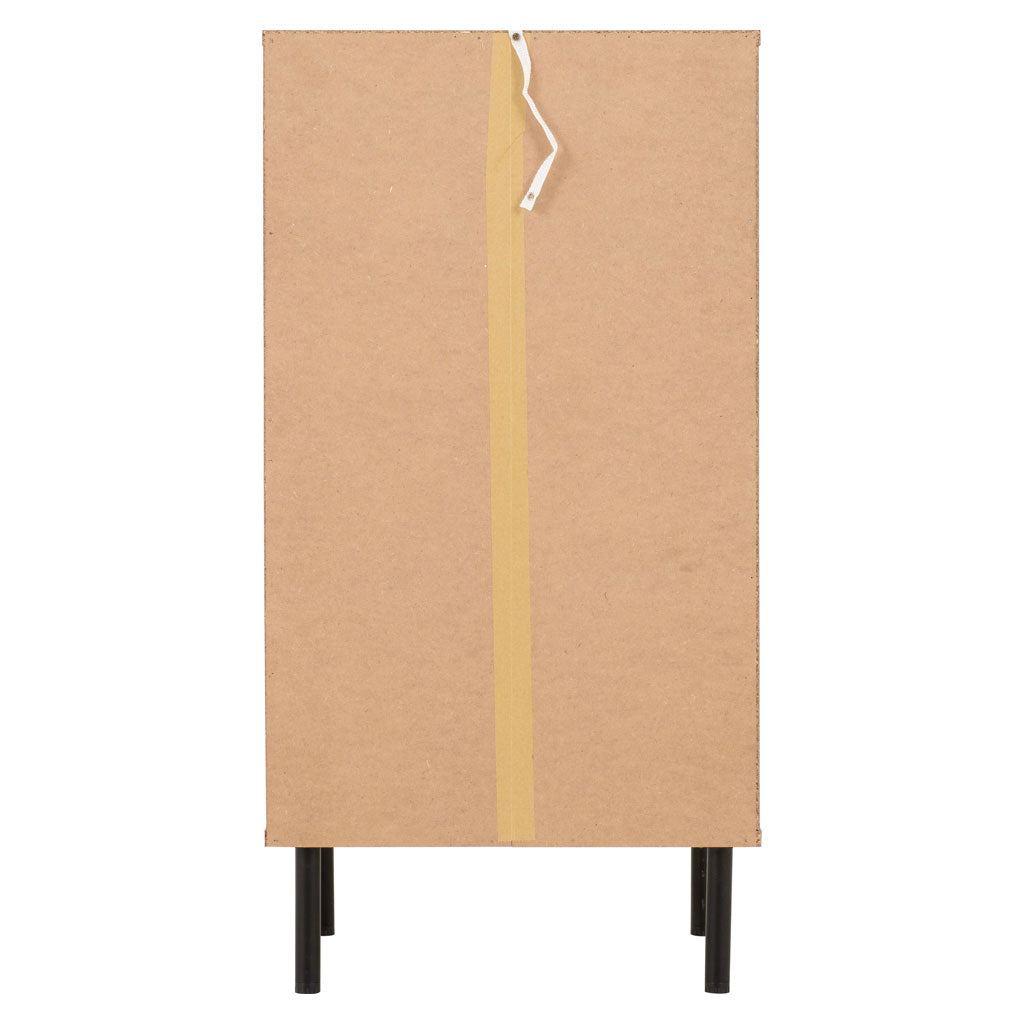 Wooden Chest Of 5 Drawers Narrow - Leon