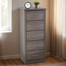 Wooden Chest Of 5 Drawers Narrow - Lisbon