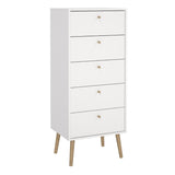 Wooden Chest Of 5 Drawers Tall - Cumbria