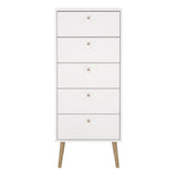 Wooden Chest Of 5 Drawers Tall - Cumbria