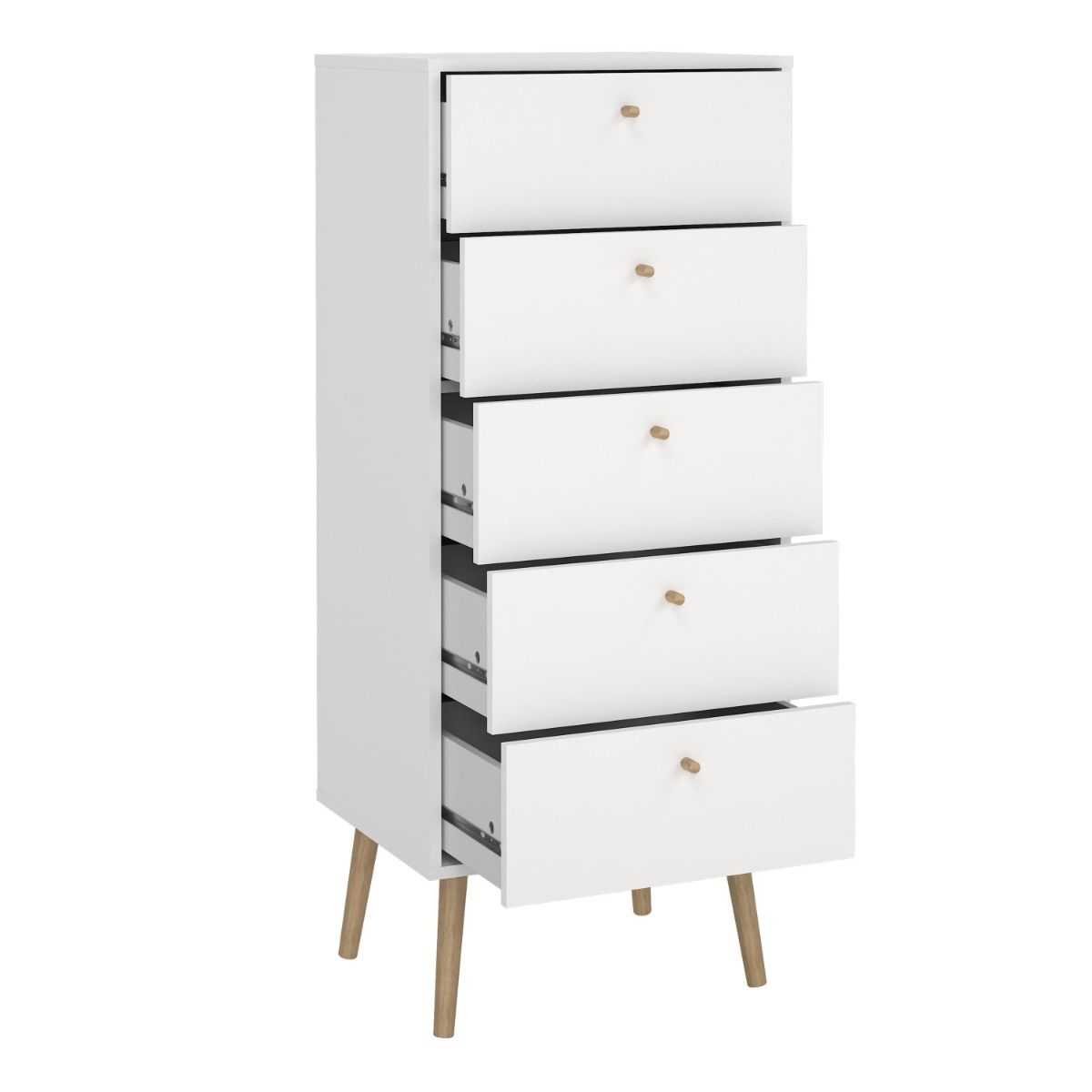 Wooden Chest Of 5 Drawers Tall - Cumbria