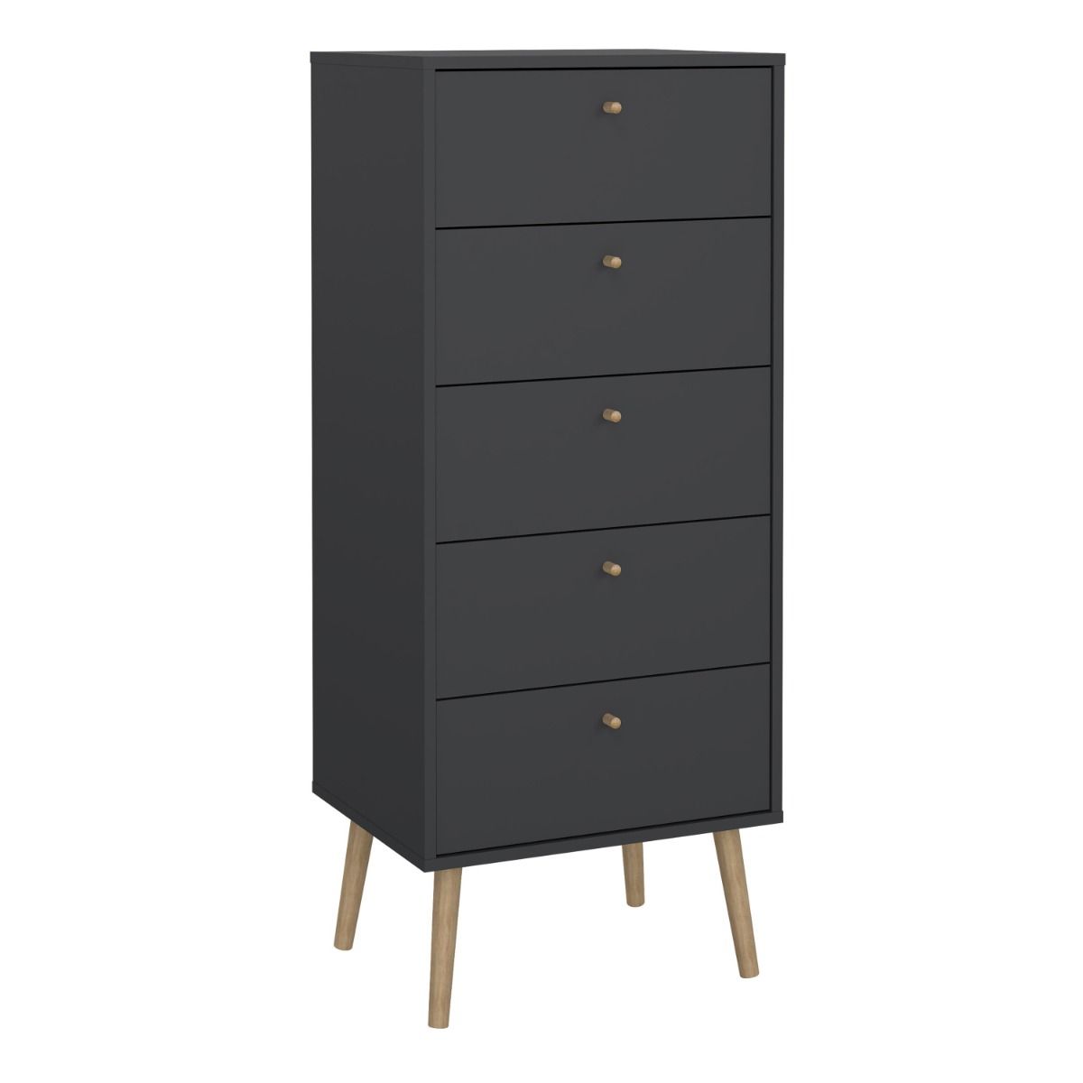Wooden Chest Of 5 Drawers Tall - Cumbria
