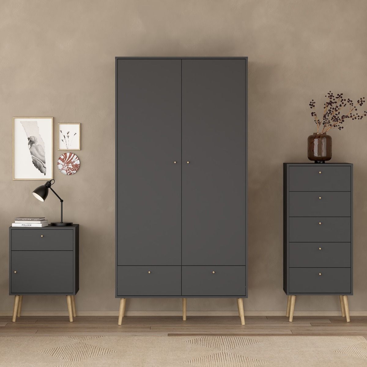 Wooden Chest Of 5 Drawers Tall - Cumbria