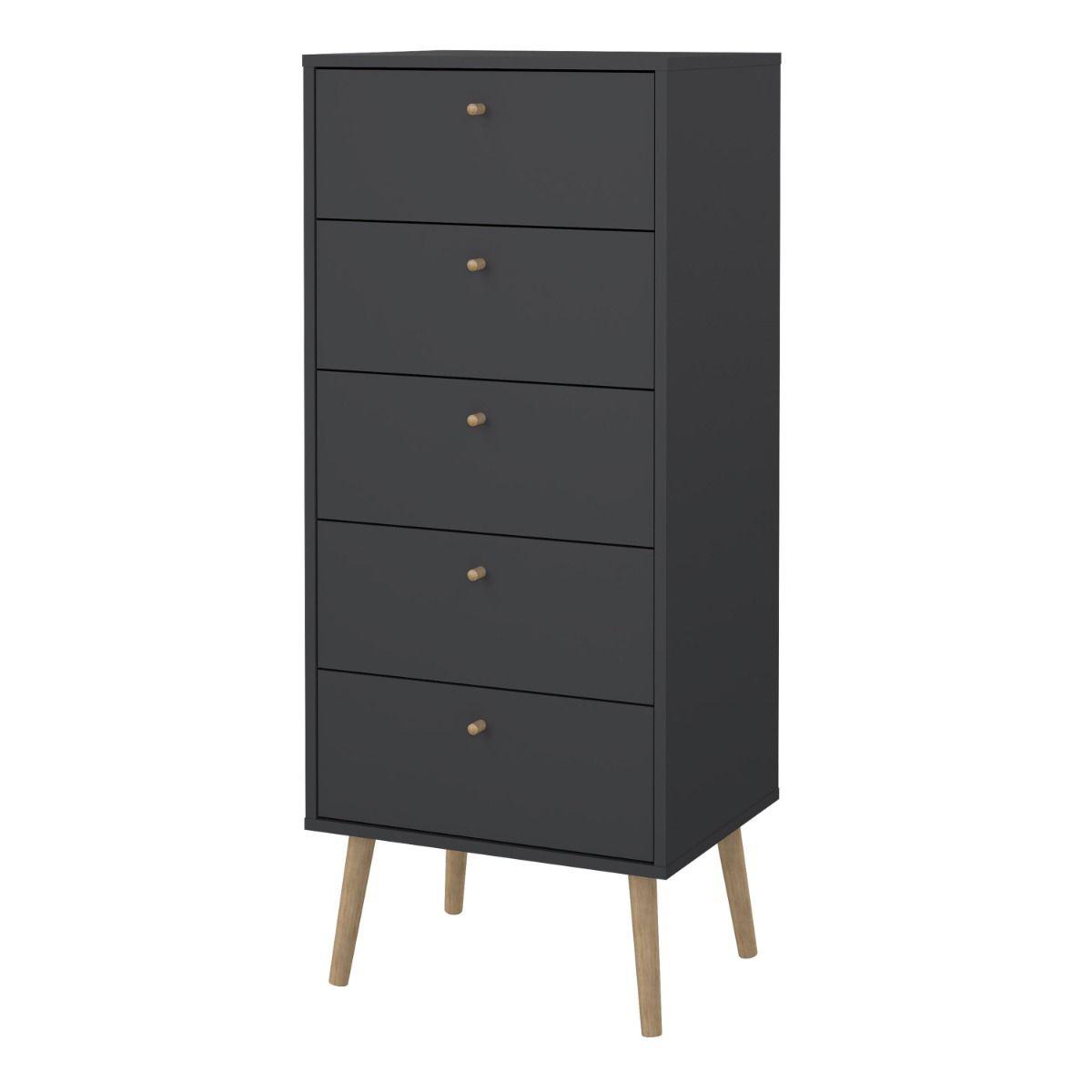 Wooden Chest Of 5 Drawers Tall - Cumbria