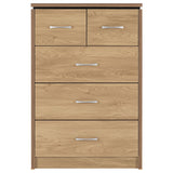 Wooden Chest Of 5 Drawers Wide - Charles