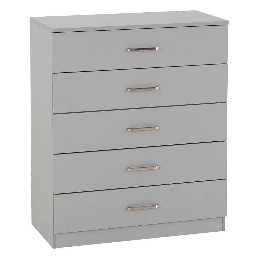 Wooden Chest Of 5 Drawers Wide - Dakota