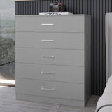 Wooden Chest Of 5 Drawers Wide - Dakota
