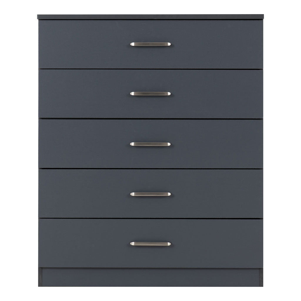 Wooden Chest Of 5 Drawers Wide - Dakota